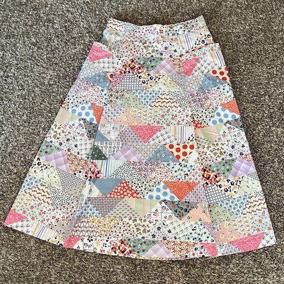 NWT Carleen Pocket Skirt Heirloom Cheater Print Cotton - Picture 2 of 6